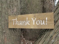 Wooden Thank You Sign