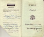 Inside Cover of Passport