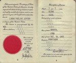 Pages 2 & 3 of Laura's 1954 Passport