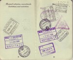 Pages 8 & 9 of Laura's 1954 Passport