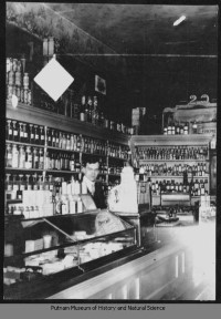 Interior Jepsen Pharmacy, 1910, Jens Jacob Jepsen